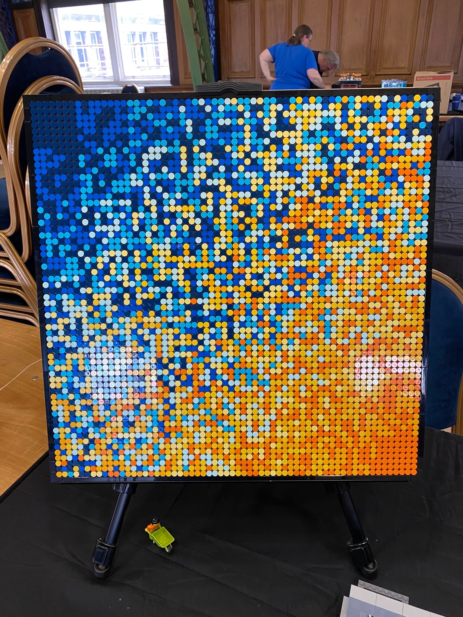 Clockson's LEGO® mosaic, Staring into the Abyss, on display at the Discovery Brick Show 2025